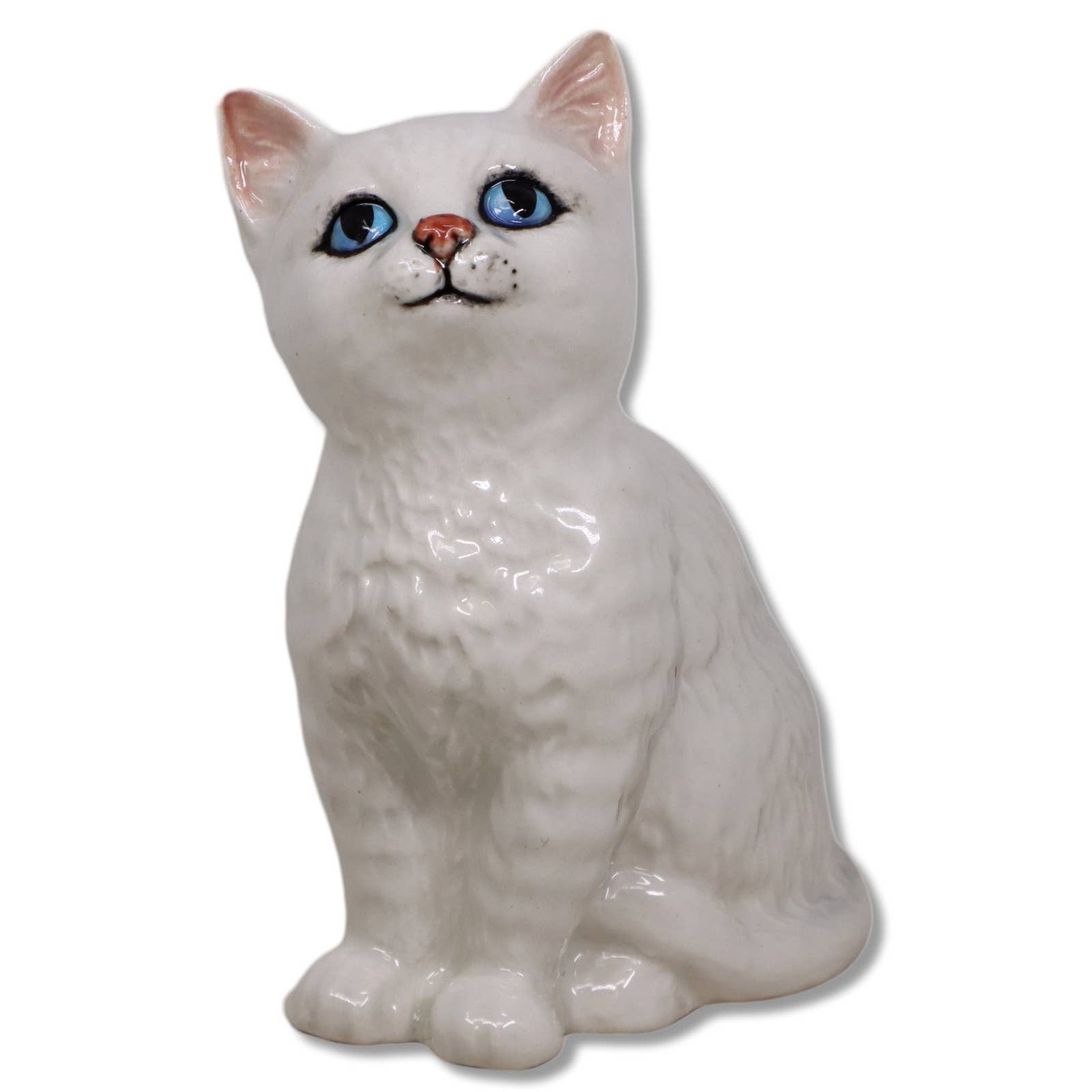 Beswick White 4 Persian Cat 1886 Blue Eyes Sitting Up Figurines